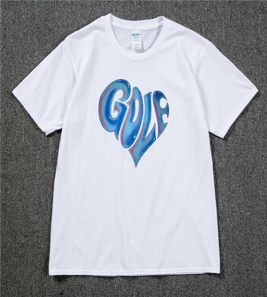 Harajuku Blue Heart Golf Rappeur Hip Hop Flower le fleur Tyler Créateur T-shirt Cotton Men T-shirt Tshe Tshirt Unisexe 2205202995651