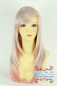 Perruque de cheveux longs ondulés rose clair pour femmes, Cosplay à la mode