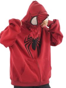 HARAJUKU EMBRODERIE SPIDER HOODIES FEMMES MEN MEN COST COST FULL HOOD CHAURT VINTAGE STREAGE SPARTS SPARTS OVICE