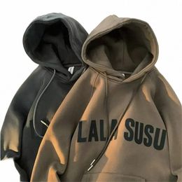 Harajuku Hg Kg Stijl Lente Herfst Heren Hoodies Chic Academy Stijl Pluche Hoodies Unisex Losse Vrouwen Sweatshiirt Jas j0If #