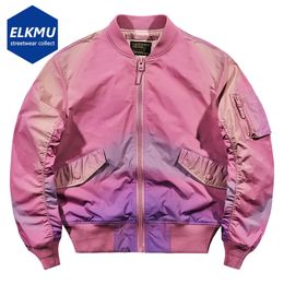 Harajuku Hip Hop Bomber Veste Rose Grande Taille Streetwear Techwear Vestes Couple Mode Baseball Varsity Veste et Manteau 240222