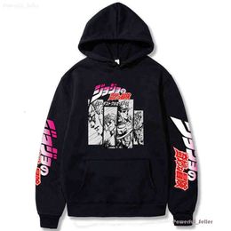 Harajuku Jojo Bizarre Adventure Hoodie Japanse Anime Mannen/vrouwen Lange Mouwen Sweatshirt Tops Cartoon Hip Hop Vintage Kleding 2024 dinsdag Ess 5710