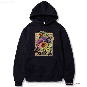 Harajuku Jojo Bizarre Adventure Hoodie Japanse Anime Mannen/vrouwen Lange Mouwen Sweatshirt Tops Cartoon Hip Hop Vintage Kleding 2024 dinsdag Ess 2804