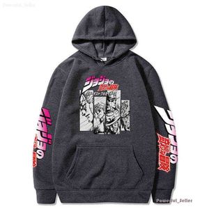 Harajuku Jojo Bizarre Adventure Sweat à capuche japonais Anime Hommes/femmes Sweat à manches longues Hauts Dessin animé Hip Hop Vintage Vêtements 2024 Tuesday Ess 2097