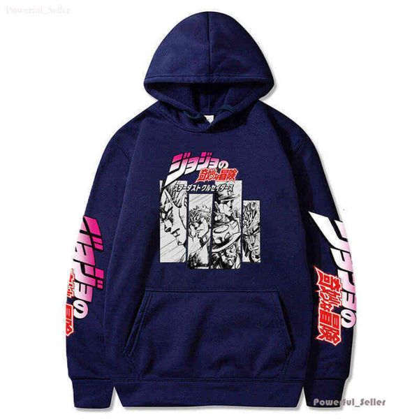 Harajuku Jojo Bizarre Adventure Sweat à capuche japonais Anime Hommes/femmes Sweat à manches longues Hauts Dessin animé Hip Hop Vintage Vêtements 2024 Tuesday Ess 2098