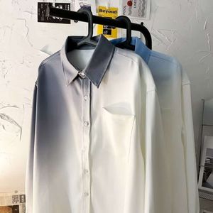 Harajuku losse lente lange mouwen nieuwe herenmode shirt jeugdmode Instagram effen kleur trend luie trend