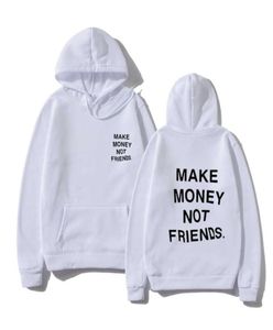 Harajuku Men Hoodies verdienen geld niet vrienden print hoodies menwomen mode streetwear hoody kleding sudadera hombre x4095038