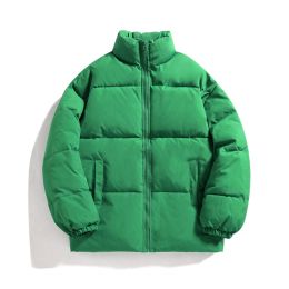 Harajuku Men Parkas espesas abrigo cálido chaqueta de invierno colorida burbuja hombre mujer streetwear parka parka chaquetas de gran tamaño 5xl