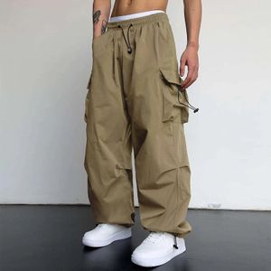 Harajuku Cargo surdimensionné Pantalons de parachute Men Streetwear Vintage Y2K Hip Hop Joggeurs larges Joggers Baggy Sweatpants décontractés Techwear 240409