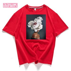 Harajuku sexy cuello redondo impresión camiseta de mujer verano manga corta chic tops femeninos 95% algodón estiramiento sudor simple suelto 210623
