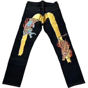 Harajuku Y2K Vintage jeans gothique graphique décontracté hommes femmes Streetwear baggy jeans Hip Hop mode Rock taille haute jeans 240131