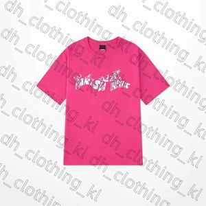 Chemise Harajukut Luxury LETTRE Classique imprimé Lanvis Shoe Mens T-shirt Designer T-shirt Womens Top Summer Breatchable Lanvinn Shoir Shirt High Street Cotton 25
