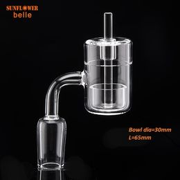 Hard Bottom 3 stks Thermal Quartz Banger Nail Set Hard Bottom Wiz Dish Carb Cap Air Tube 10mm14mm18mm Joint Roken Oil Banger 628