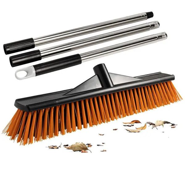 Balai à poils durs, balai de sol, brosse de nettoyage de douche, brosse de nettoyage de pont, brosse à coulis pour garages, piscines, balcons 240329