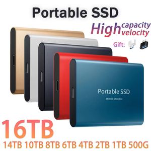 Hard Drives 1TB Hard Disk Portable SSD 500G High Speed Solid State Drive External Mobile Large Storage Drive for PC desktopnotebook 230713