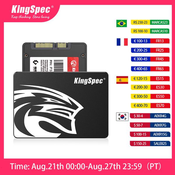 Disques durs KingSpec 512 go SSD SATAIII 1 to 2 to 4t HDD 256 go 128 go 6 GB/S SATA3 disque dur 240g 120g disque dur pour ordinateur portable interne SSD 230826