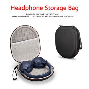 Hard Eva Headphone Transport Base Pouch pour T700BT Anker Soundcore Life Q 20 COWINE 7 Boîte de sac de rangement Sonywhch710n Boîte de rangement de casque