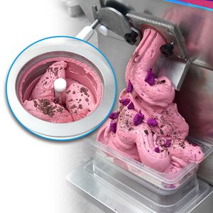 ETL CE Machine de fabrication de crème glacée dure pour modèle vertical de sorbet de glace italienne aux fruits frais et avec extraction automatique d'inversion positive