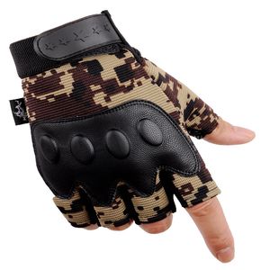 Gants tactiques demi-doigts de moto à articulation dure équitation gants d'alpinisme de cyclisme en plein air