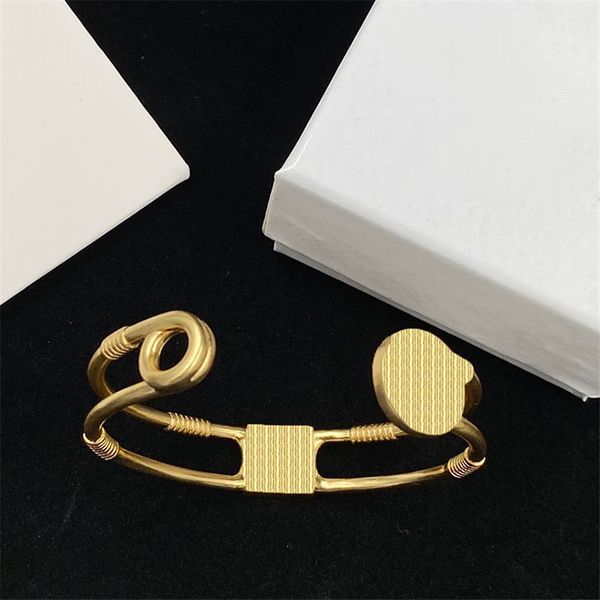 Boucle Ouverte Bracelet En Or Double Couche Conception Bracelets Avec Partie Spirale Femmes Simple Géométrie Bijoux