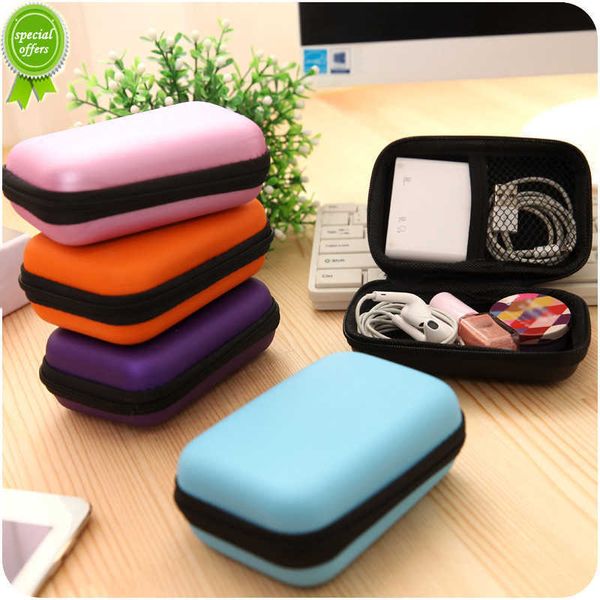 Sac à fermeture éclair dure sac de téléphone mobile Protection de protection mobile boîtier disque dur u câble de données disque casque de rangement de rangement poche pochette