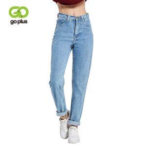 Pantalones Harem Vintage Jeans de cintura alta Mujer Boyfriends Jeans de mujer Longitud completa Mom Jeans Cowboy Denim Pantalones Vaqueros Mujer 210616