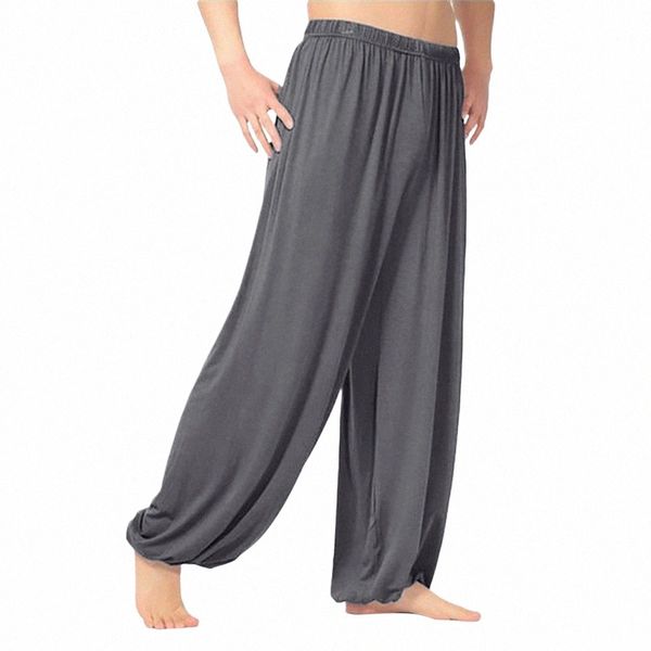 Pantalon sarouel Pantalons de yoga Hommes Casual Couleur unie Pantalon baggy Danse du ventre Pantalons de yoga Pantalon de survêtement Tendance Lâche Danse Sport Vêtements 21s8 #