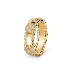 Mal mélilot anneaux kaléidoscope bague femme minorité Design sens de la mode Simple trèfle bijoux plaqué or Rose