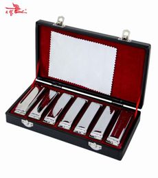 Harmonica swan bluesband 7 pièces blues harp diatonic harmonica sell by set tas wipes professionnels harmonica2686650