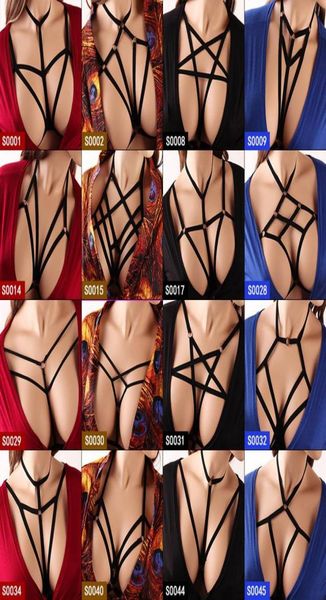 Arnés sujetador de sujetador Strappppy sexy top lingerie elástica pentagram carrocería