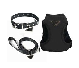 Harness Dog Step-in Designer en Leing Set Leather Brand Pet Collar riem met handtas zachte hond kleine medium honden poedel 45285