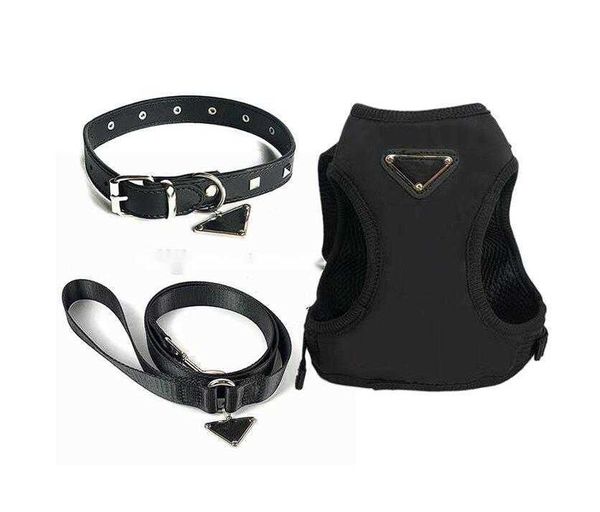 Harnais pour chien Step-in Designer et laisses Ensemble en cuir Marque Collier pour animal de compagnie Laisse avec sac à main Chien doux Petits chiens moyens Caniche 45285