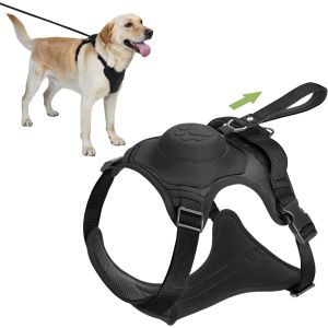 Harnais le harnais de chien Atuban 2in1, pas de harnais de animaux de compagnie de traction avec une laisse à saut