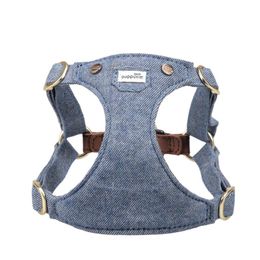 Harnais Denim Harnais pour chien Harnais réglable pour animaux de compagnie Gilet doux rembourré sans traction Marche pour chiot Petits chiens moyens Chihuahua Yorkshire