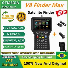 Harnassen Gtmedia V8 Finder Max Satellietsignaalzoeker Dvbs/s2/s2x H.264/h.265 (8bit) Satellietzoeker 4,3 inch HD Officiële accessoires