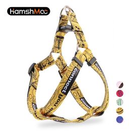 Harnais HamshMoc harnais de chien en Nylon sangle réglable étape dans la poitrine collier de chien pour l'entraînement à la marche petits chiens de taille moyenne Szelki Dla Psa