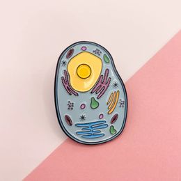 Harong Animal Cell Email Pin Exquise Cute Biology Science Broche Rapel Badge voor microbioloog Bioloog Metal Jewelry Gift
