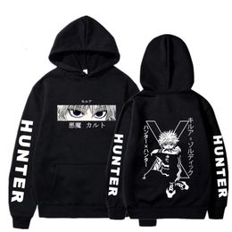 Haruku japna anime x jager hoodies mannen vrouwen killua zoldyck sweatshirts casual streetwear pullover extra grote y2k doek