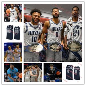 Hashem Asadallah Austin Montgomery Georgetown Maillot de basket-ball cousu sur mesure pour homme 22 Donovan Grant 24 Supreme Cook 25 Ismael Massoud Georgetown Hoyas Maillots