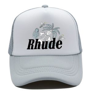 Hoed Koppels Sport Rhude Borduren Honkbal Outdoor Designer Cruiser Patroon Vakantie Reizen Zonnescherm Ademend Caps Modemerk Bedrukt Vis