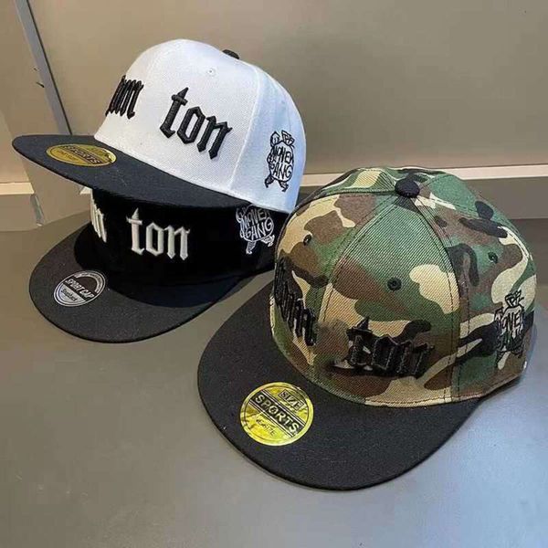 Gat para hombres, sombrero de hip-hop de camuflaje de ala ancha de verano, versión coreana de primavera y otoño, cabeza grande de moda, sombrero de béisbol de ala plana, mujer con cara pequeña