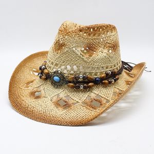 Chapeau pour hommes femmes Cowboy classique Vintage évider unisexe bord recourbé large bord hommes chapeau de soleil chapeau de pêche Vintage casquette d'escalade