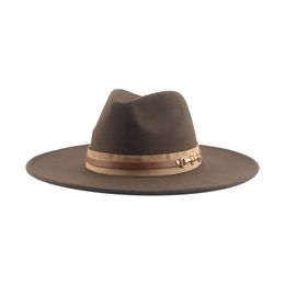 Hoedhoeden voor vrouwen Fedora hoed Fedoras voelde Caps man mannelijke luxe jurk bruiloft decoreren hoeden voor heren riemband cap