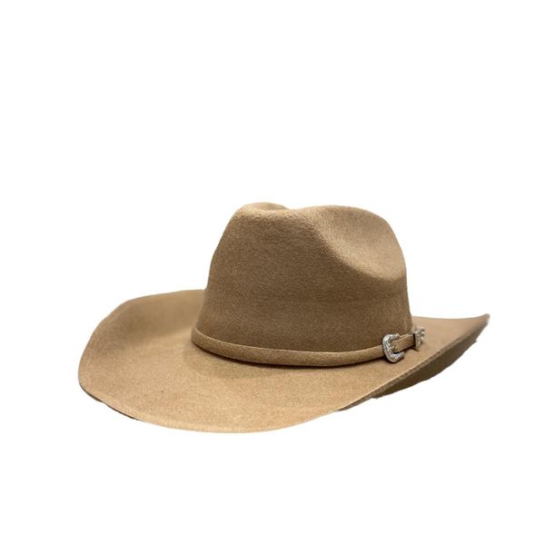 Chapeau Hot Wide Brim Autumn et hiver Mariage vintage Vintage Australien Woolen Cowboy Cowboy Top Hat Hats et femmes Chapeaux de pêcheur Europe et Amérique F012