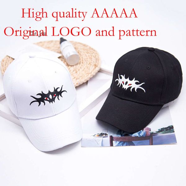 Sombrero para hombre, sombrero de protección solar con bordado de animales en blanco y negro de béisbol de moda informal, versión coreana versátil de hip-hop femenino para creadores de tendencias de otoño e invierno