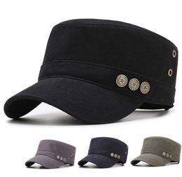Chapeau Mens Flattop Cap coréen Style à la mode simple CAP MÉLIATION SIMPLE DÉRIVANT Allmatch Sun Protection chapeau printemps et automne 5859632