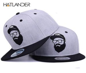 HATLANDEROriginal gris cool hip hop casquette hommes femmes chapeaux vintage broderie caractère casquettes de baseball gorras planas os snapback 214890317