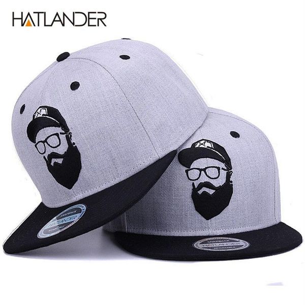 HATLANDEROriginal gris cool hip hop casquette hommes femmes chapeaux vintage broderie caractère casquettes de baseball gorras planas os snapback 21296z