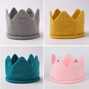 Hoeden 2022 Kroon Baby Hoed Pography Props Autumn Winter Geboren Girl Boy Tulband Infant Toddler Beanie Capet Casquette