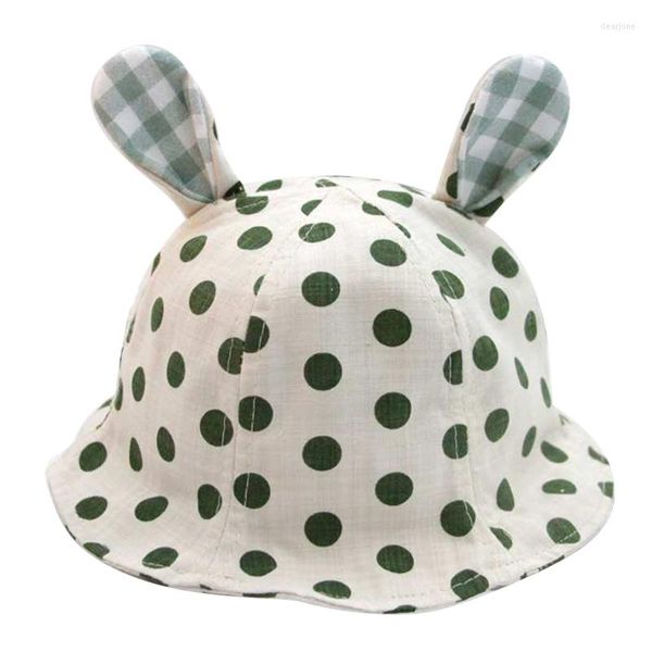 Chapeaux 3 couleurs bébé chapeau coton mignon Animal à pois avec de longues oreilles drôle doux visière né photographie accessoires cadeau pour les enfants